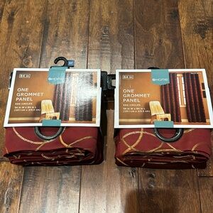 Target Home Red Circles Grommet Panel x2